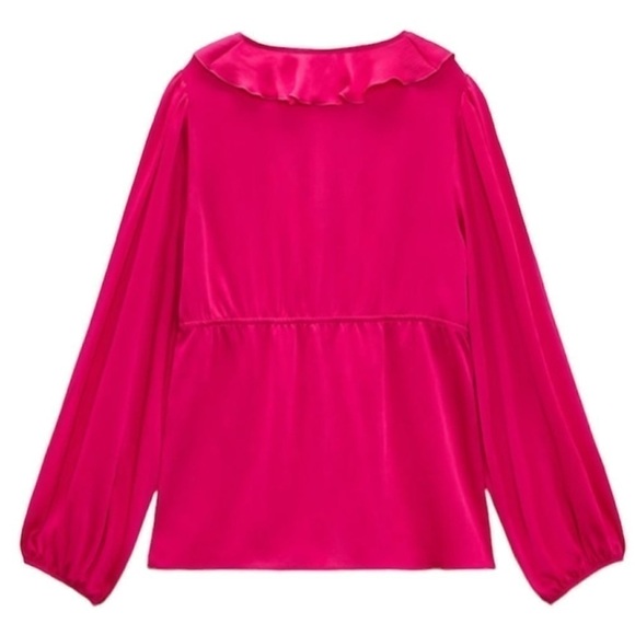 ZARA Ruffled Blouse Small - Picture 5 of 7